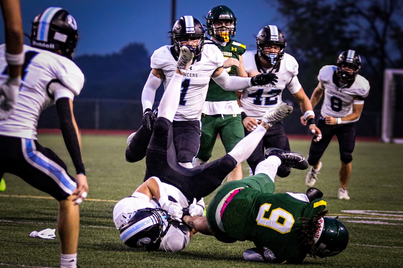 SME @ SM South — Lancers celebrate a big defensive play