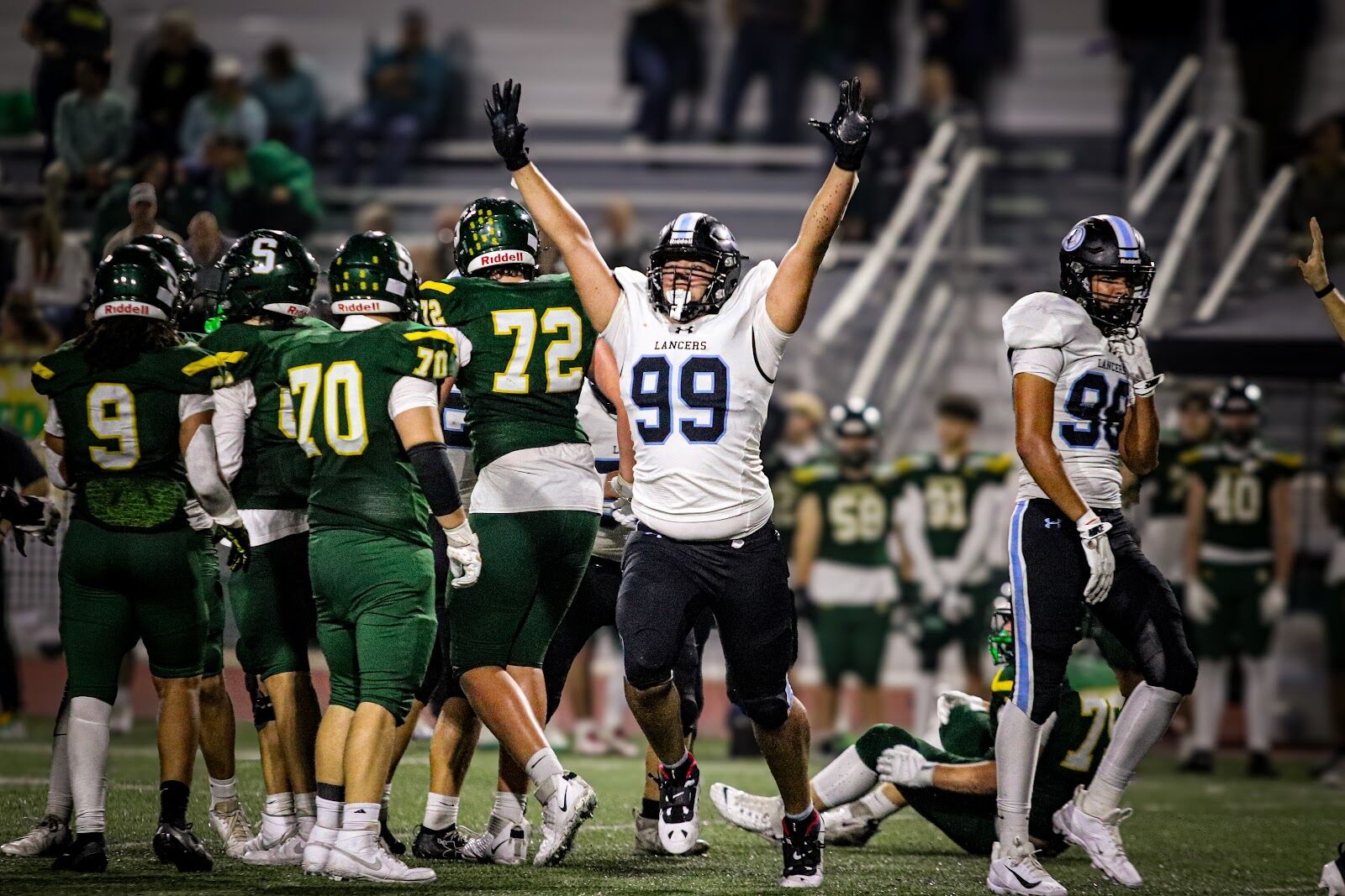 SME @ SM South — #99 celebrates a sack
