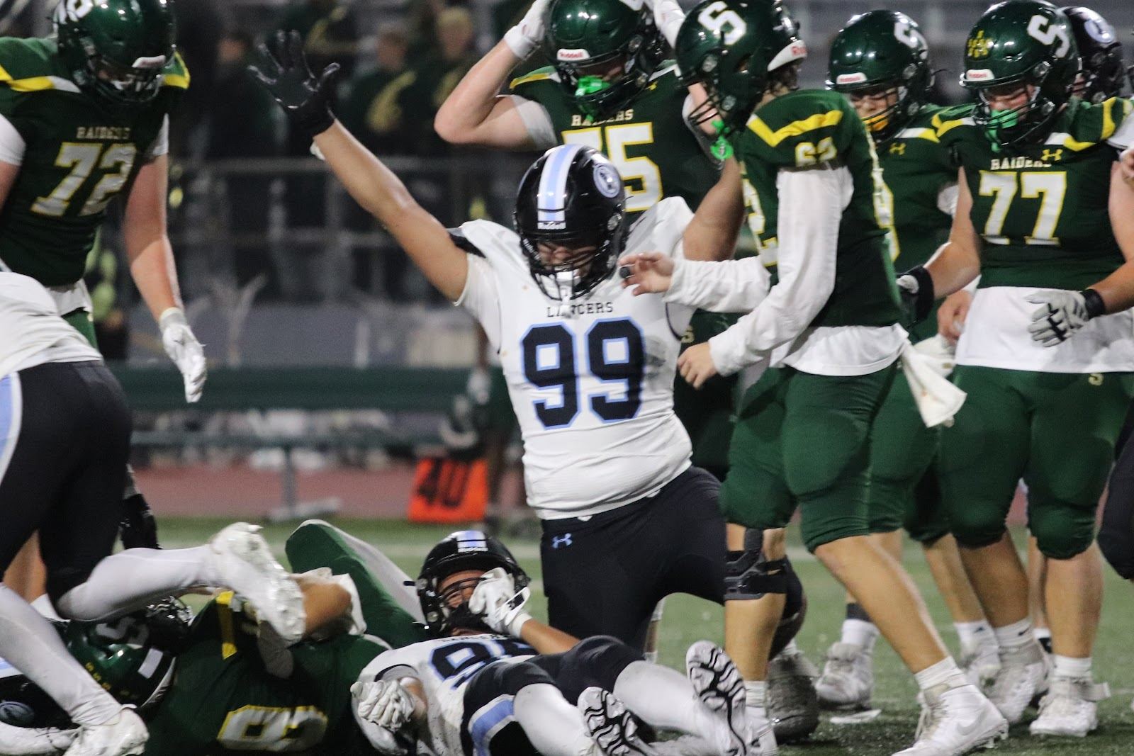 SME @ SM South — #99 celebrates a big play