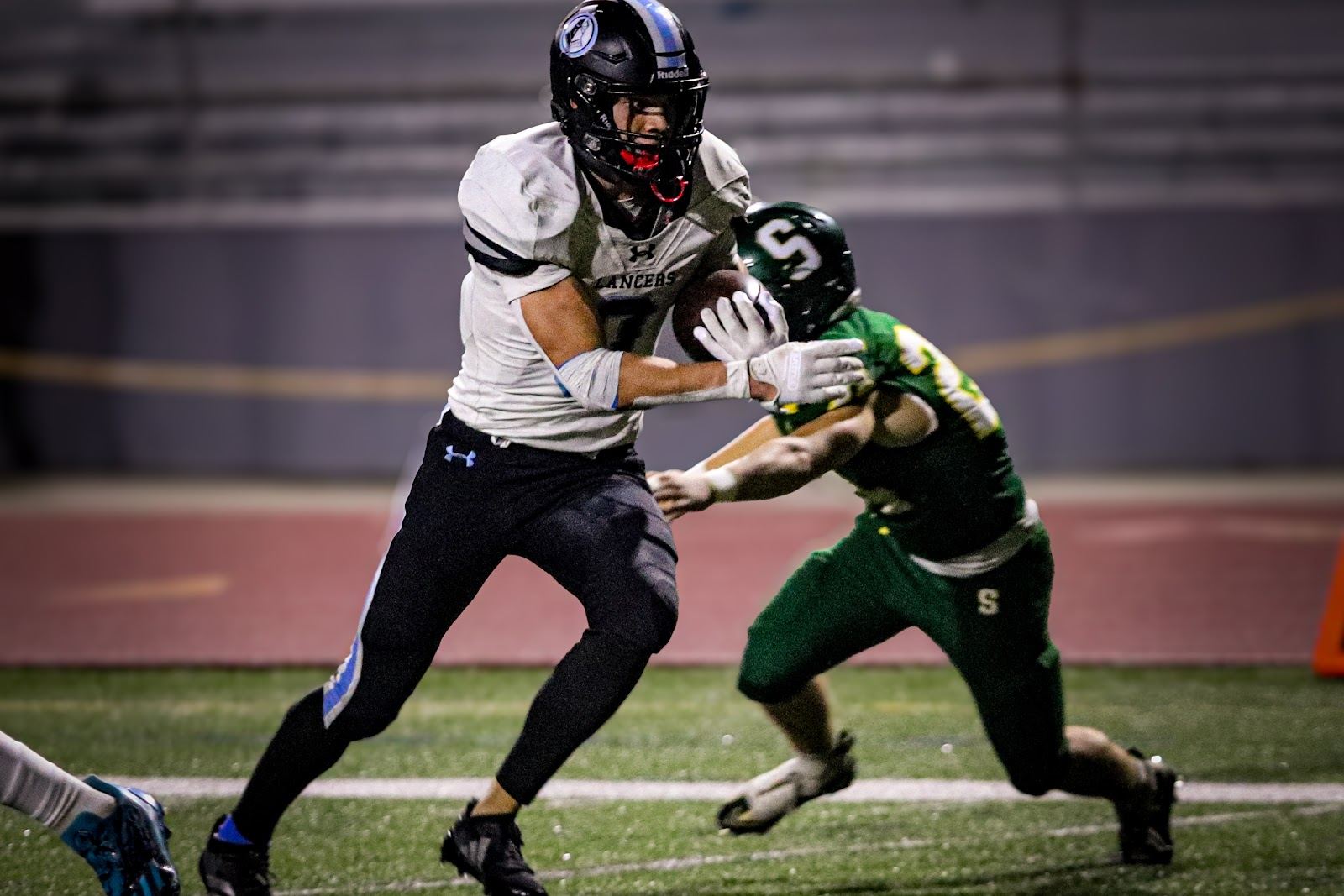 SME @ SM South — Lancer ball carrier fights through a tackle