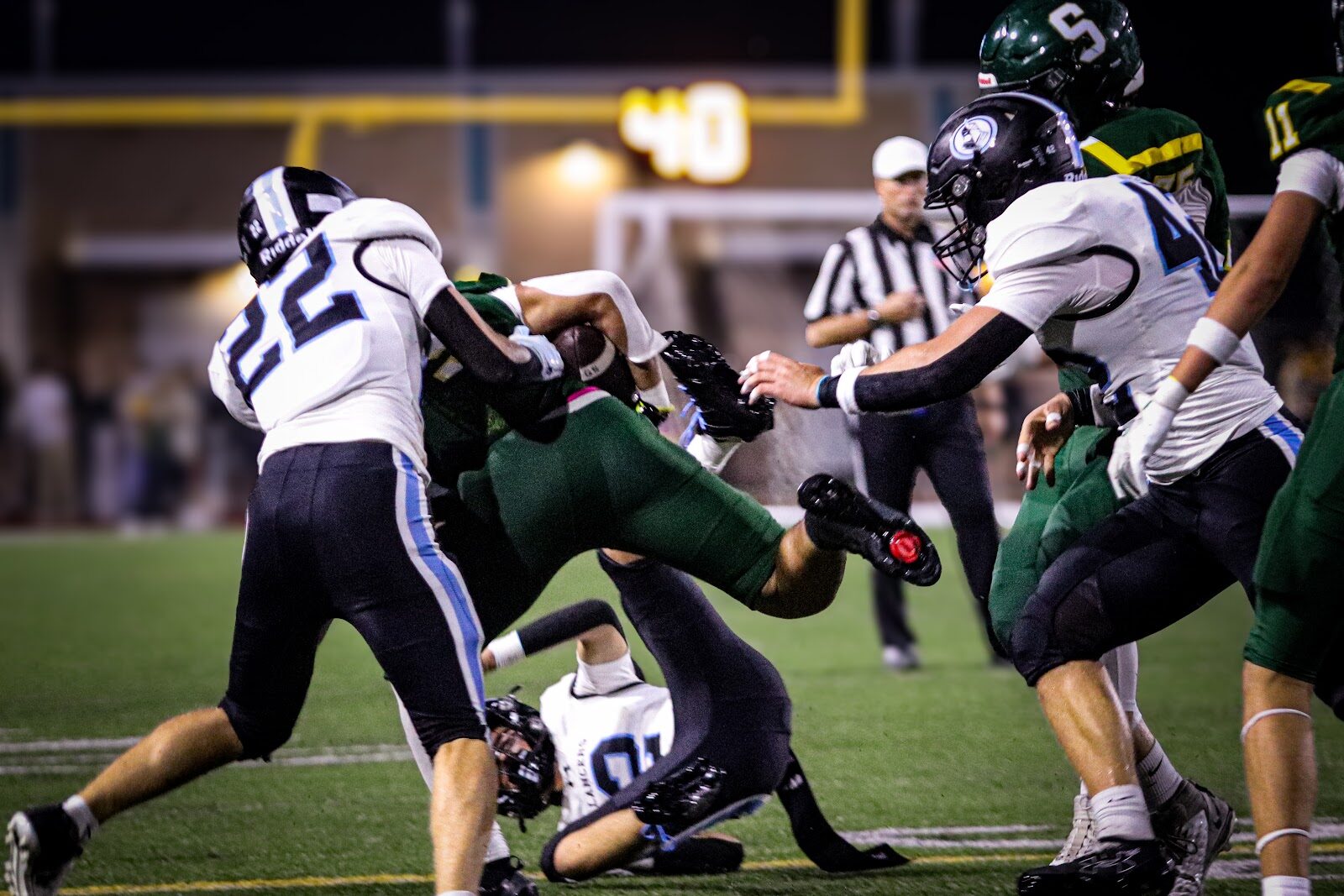 SME @ SM South — #22 lays a block on a South player